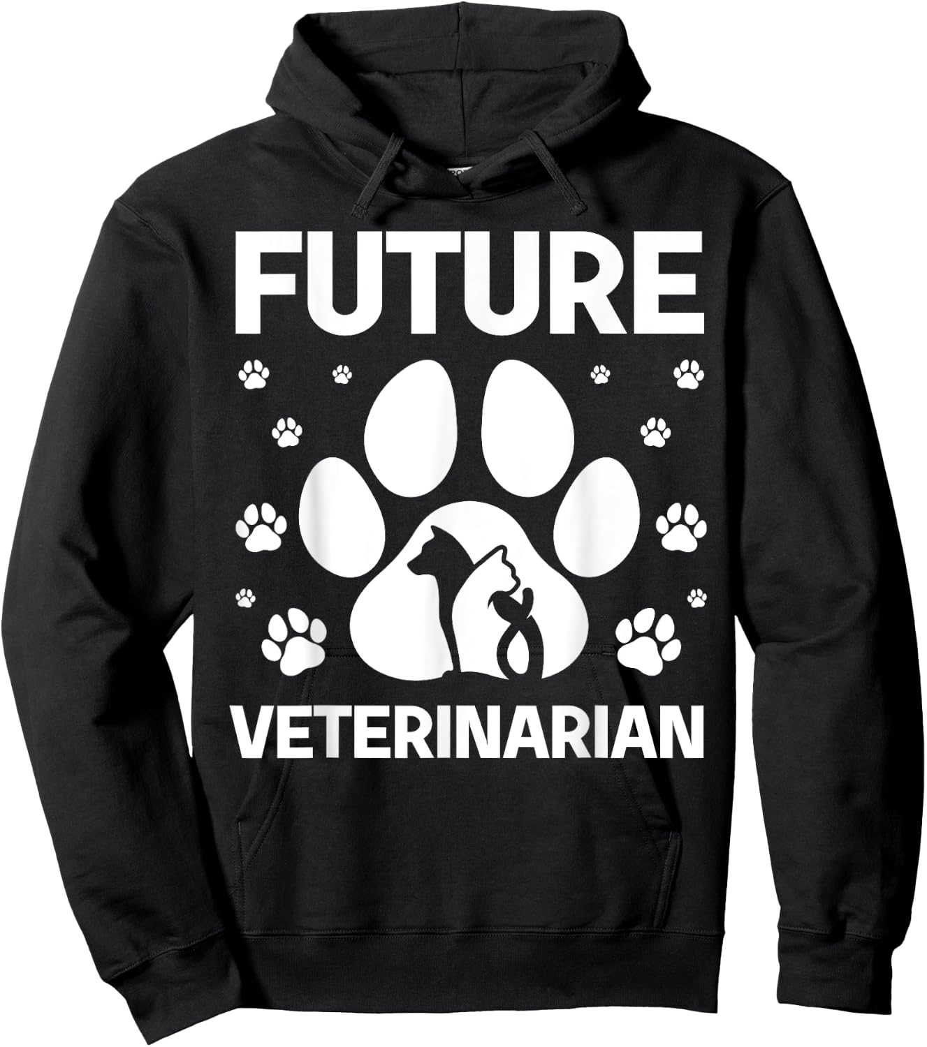 Cool Future Veterinarian Art Women Kids Veterinary Hoodie - Hoodie | Black