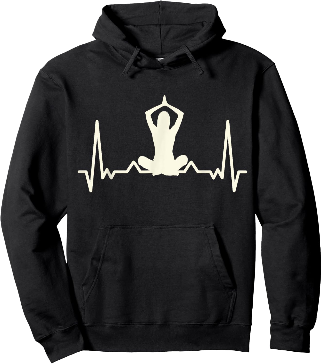 Yogi - I Love Yoga Heartbeat - Yoga Hoodie - Hoodie | Black