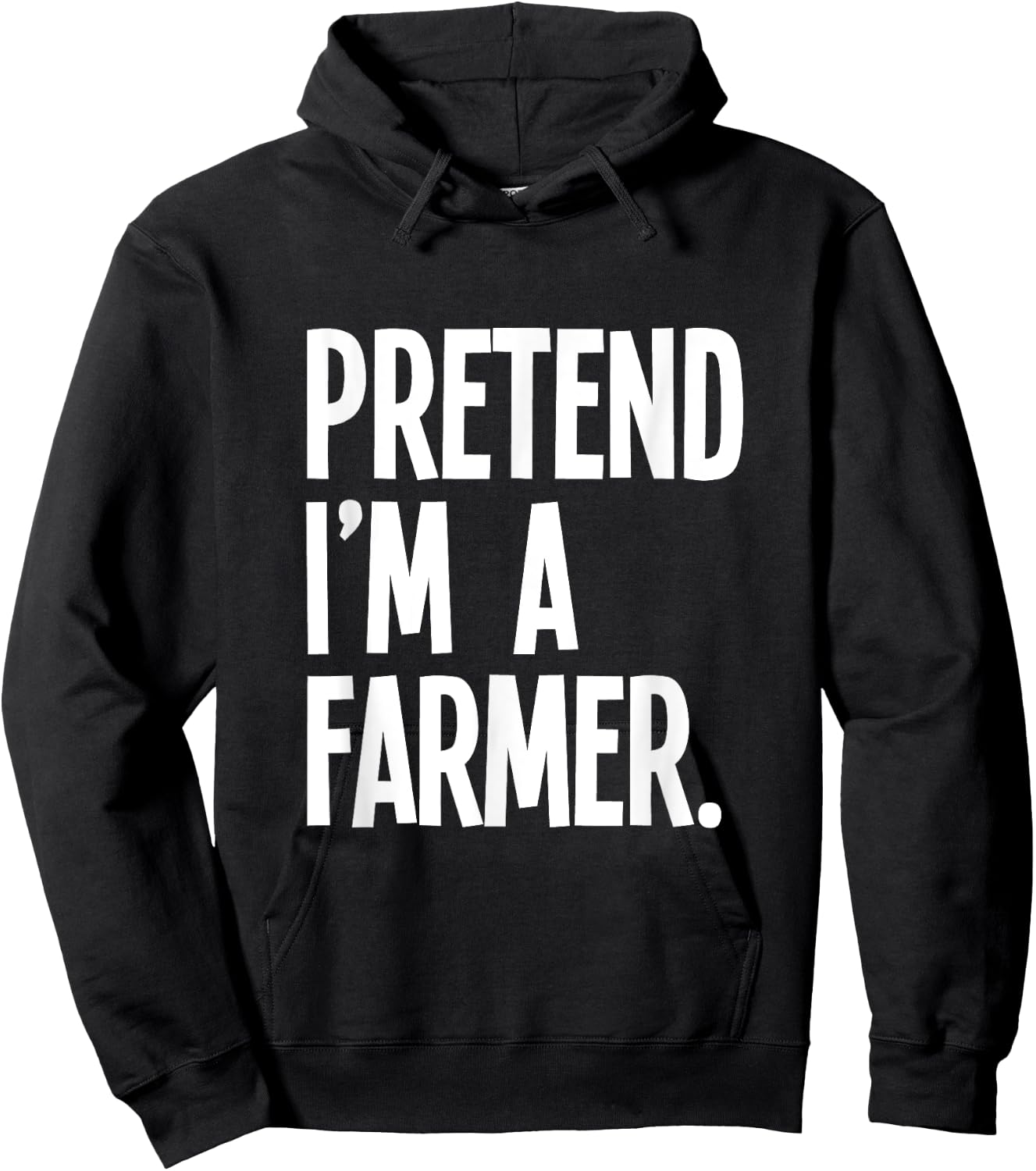 Pretend I'm A Farmer Funny Halloween Party Costume Hoodie - Hoodie | Black