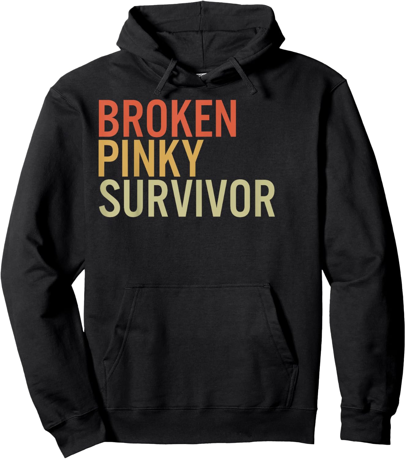 Broken Pinky Survivor Recovery Awareness Support Warrior Hoodie - Hoodie | Black