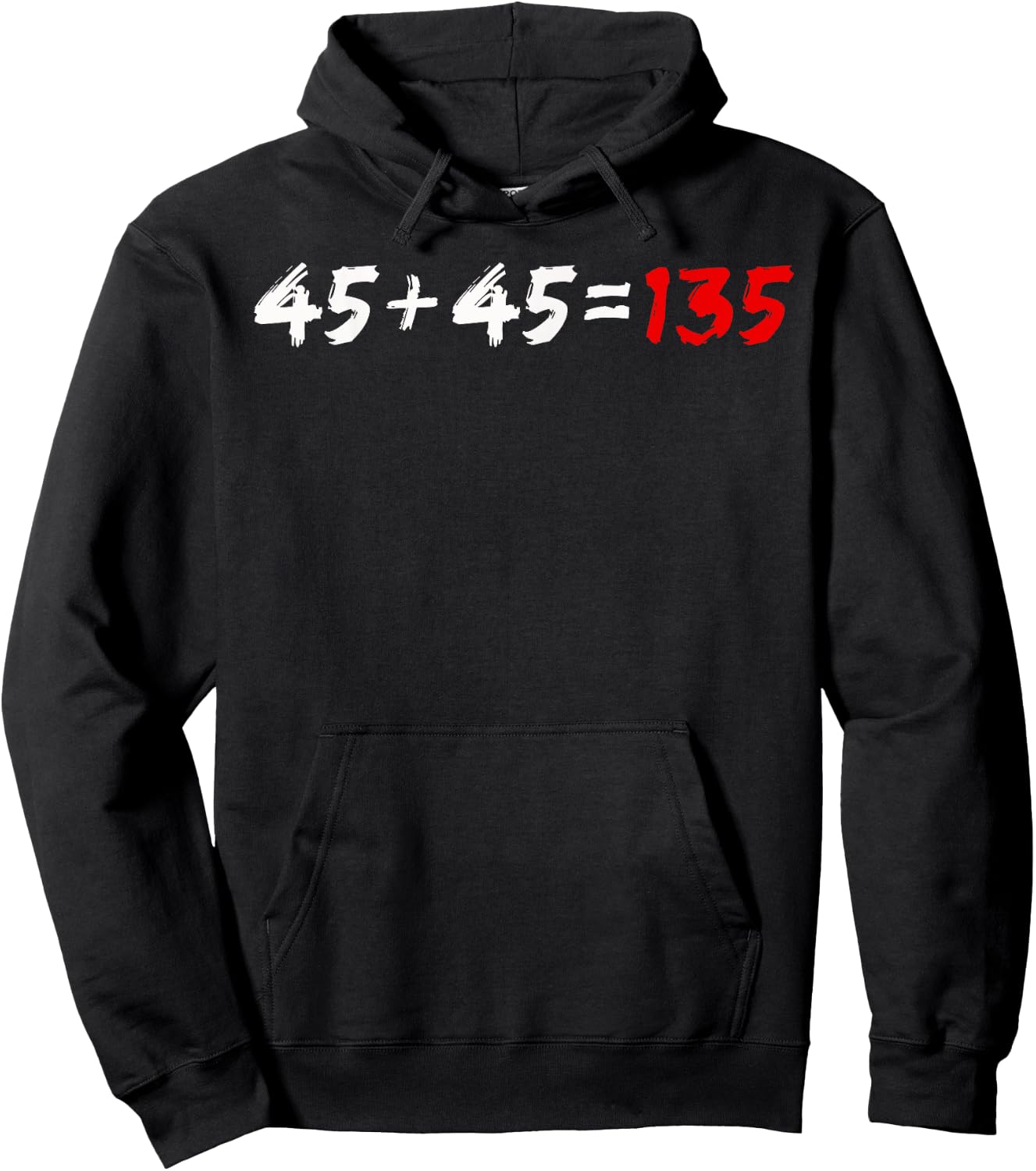 45 + 45 = 135 Weightlifter Powerlifting Hoodie - Hoodie | Black