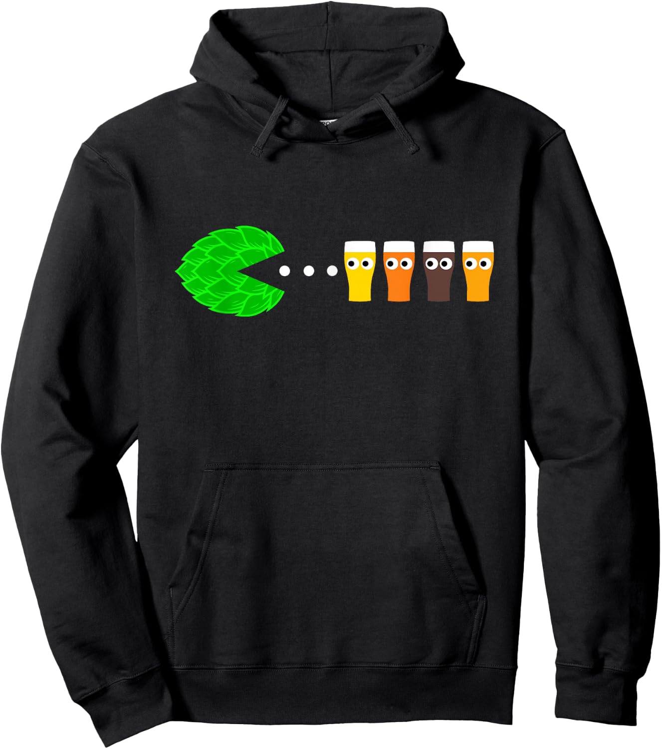 Hop-Man Funny Gamer, Craft Beer Lover, Vintage Beer Hoodie - Hoodie | Black