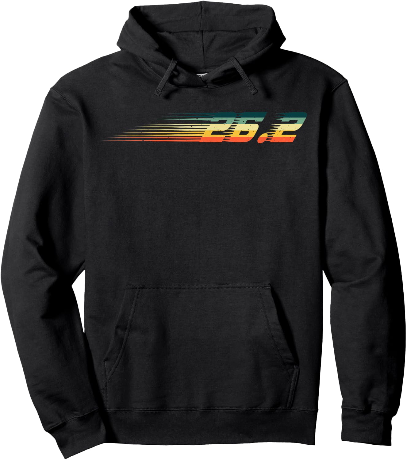Vintage Marathon Art Men Women Marathoner 26.2 Miles Runner Hoodie - Hoodie | Black