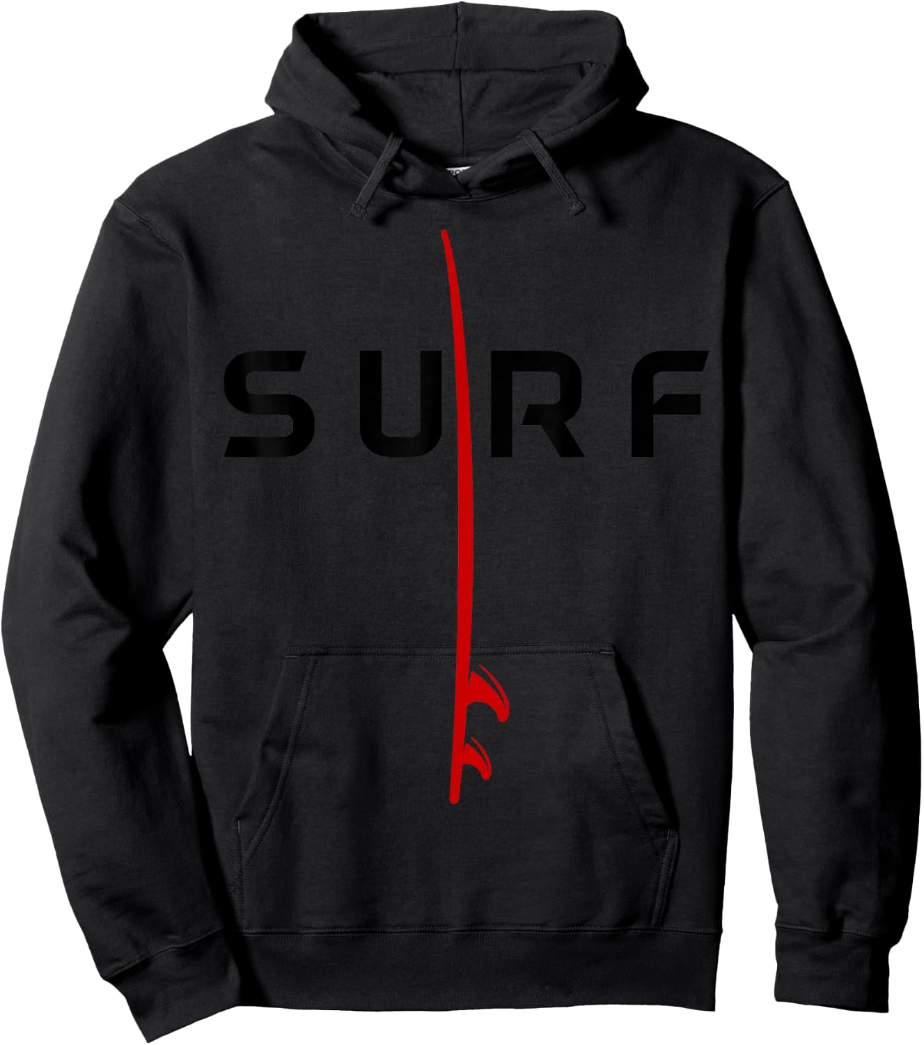 Surf Board Surfing Beach Vintage Retro Surfer Women Kids Hoodie - Hoodie | Black