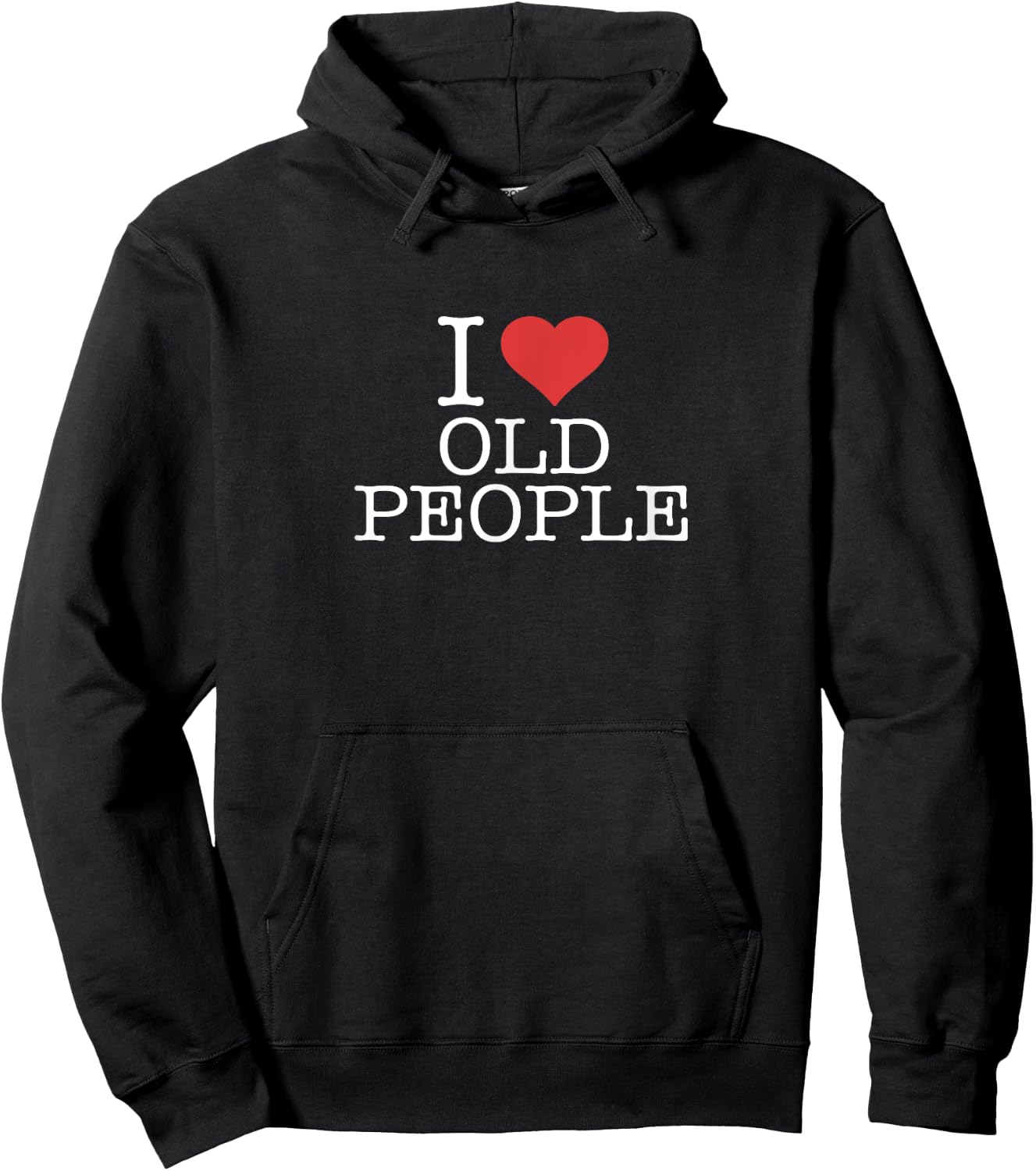 I Love Old People Hoodie - Hoodie | Black