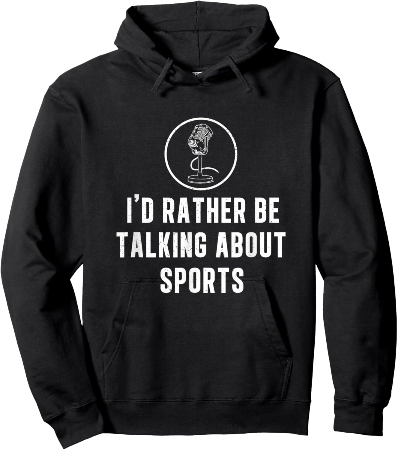Funny I'd Rather Be Talking About Sports A Game Commentator Hoodie - Hoodie | Black