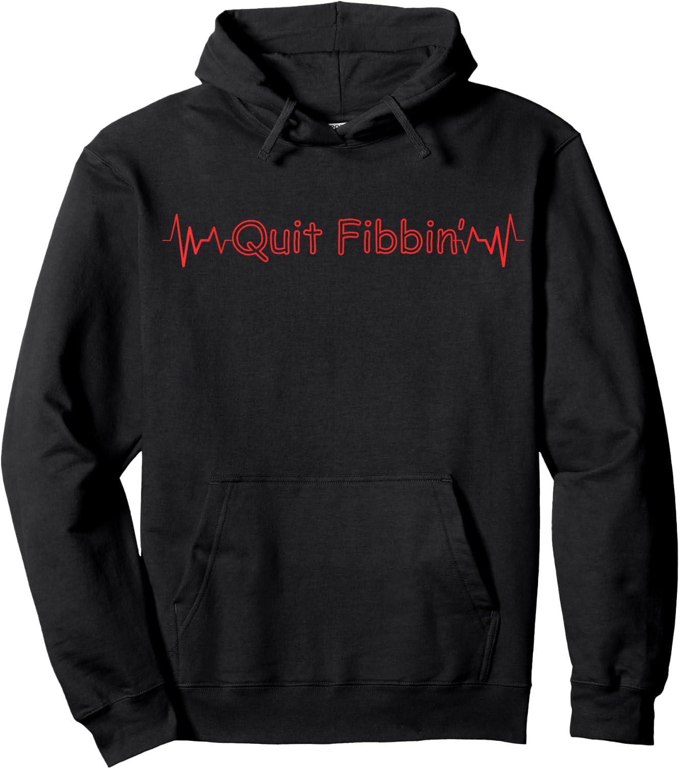 Quit Fibbin Funny Cardiology Nurse Atrial Fibrillation Afib Hoodie - Hoodie | Black