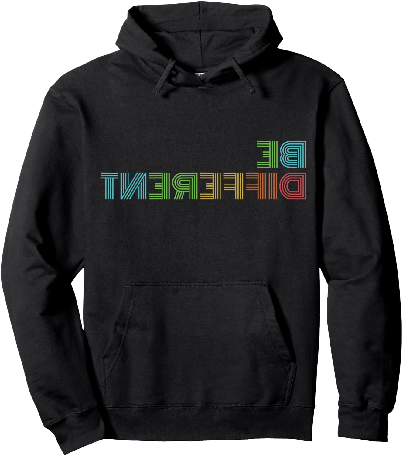 Be Different I'm Not For Everyone Funny Introvert Backwards Hoodie - Hoodie | Black