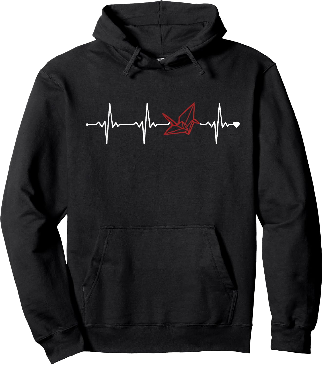 Origami Heartbeat Paper Crane Folding Owl Master Origami Hoodie - Hoodie | Black