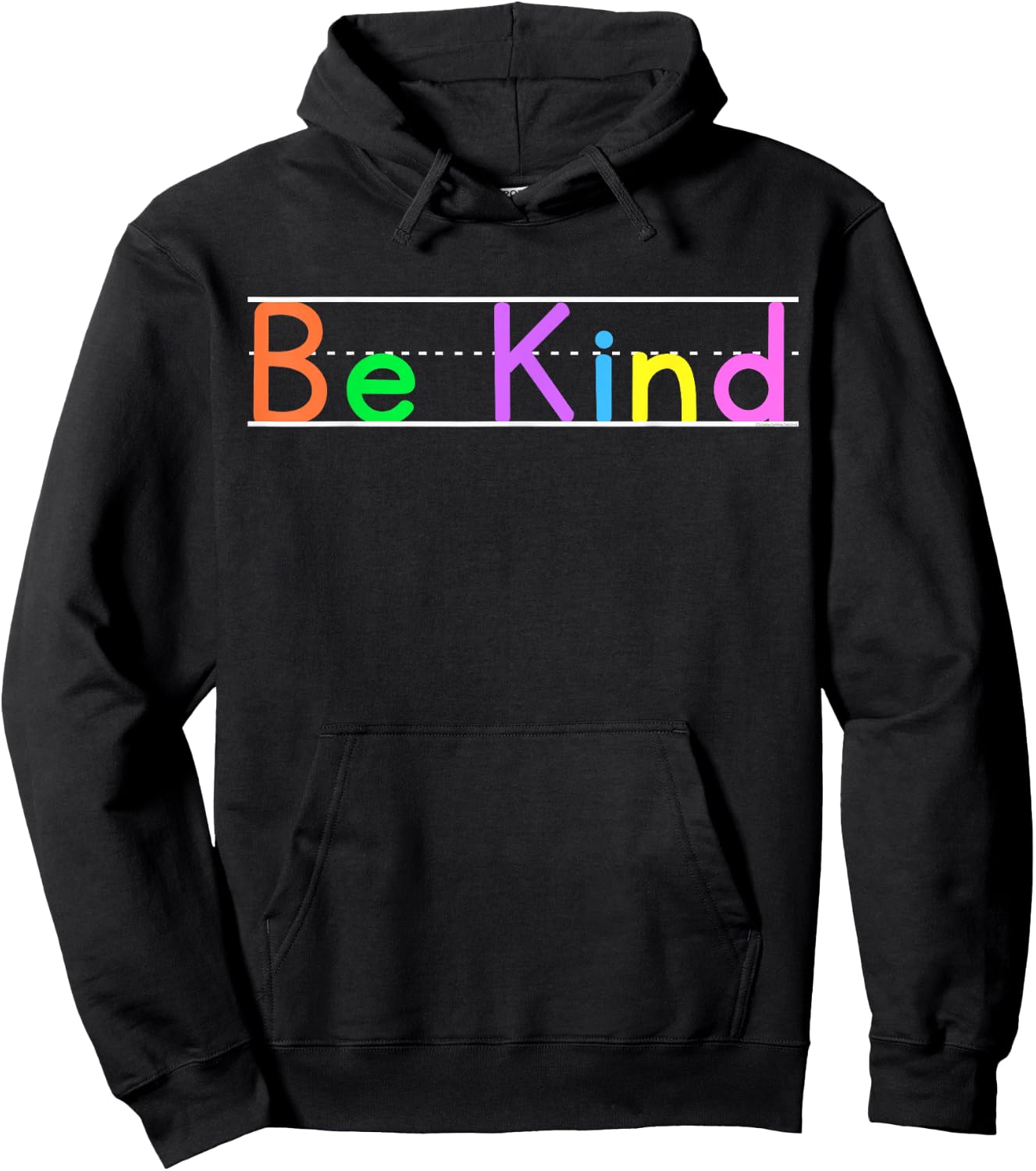 Colorful Be Kind Primary Style Boys Girls Teachers Hoodie - Hoodie | Black