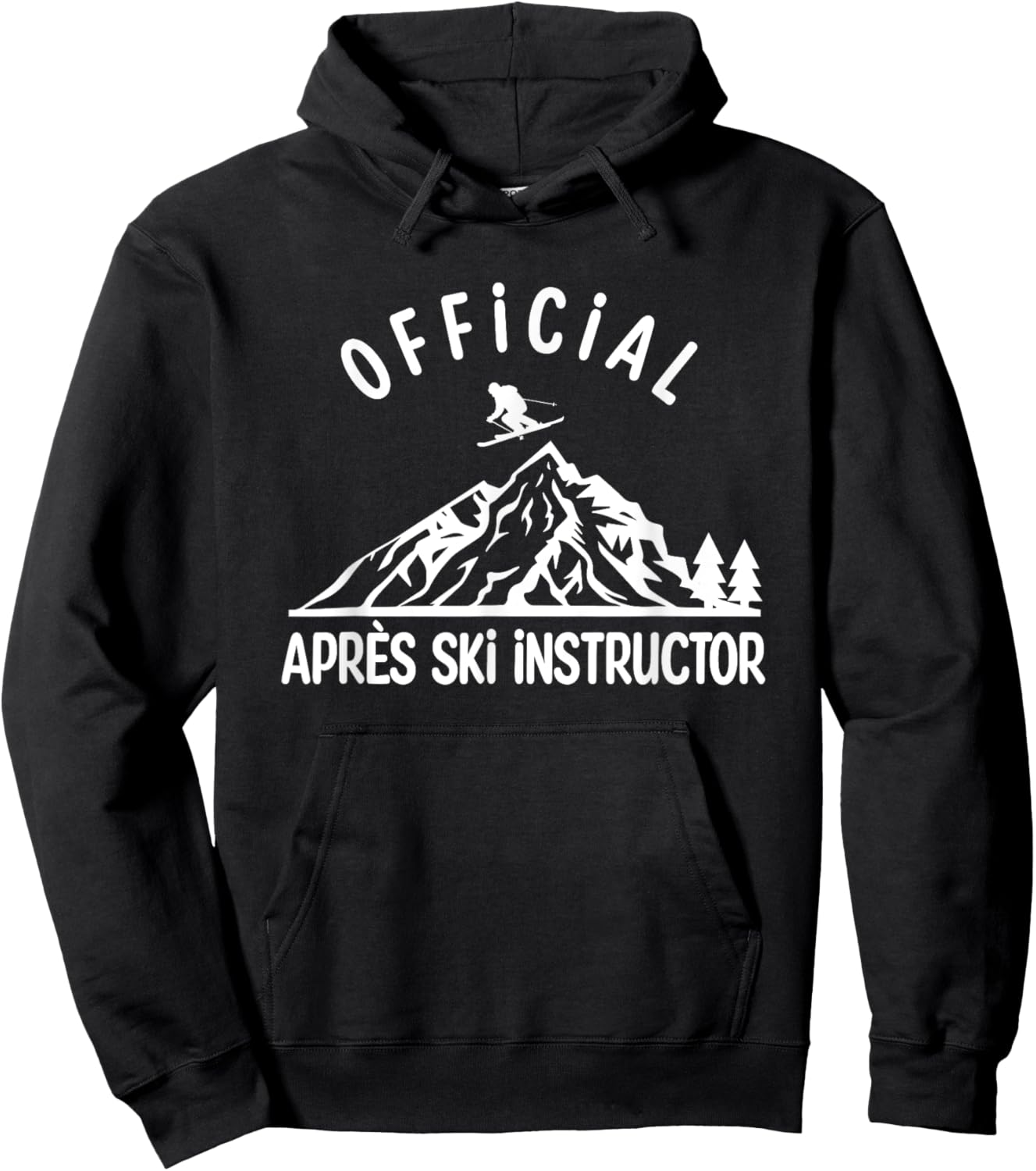 Official Apres Ski Instructor Shirt for Ski Party Skiing Hoodie - Hoodie | Black