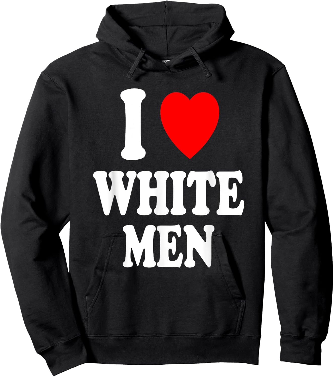 I Heart (Love) White Men Sexy Hot Attraction Handsome Hoodie - Hoodie | Black