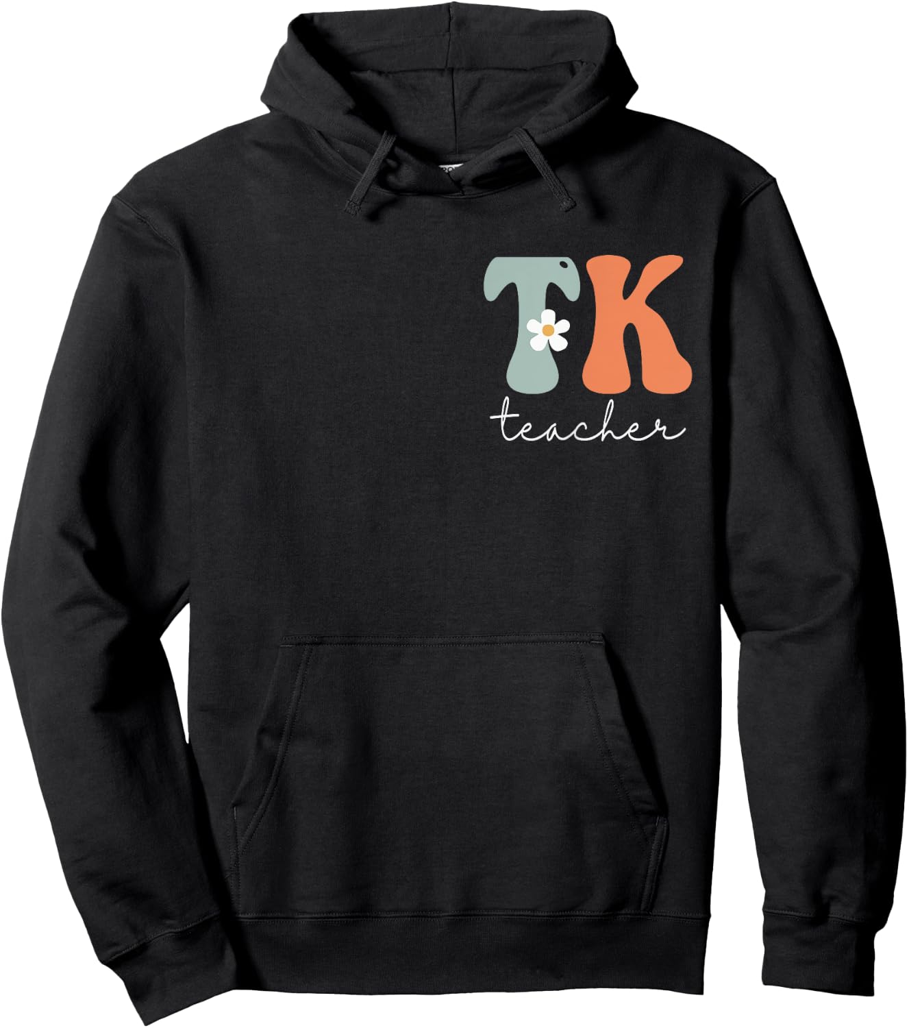 TK Teacher Groovy Vintage Women Happy First Day Of School Hoodie - Hoodie | Black