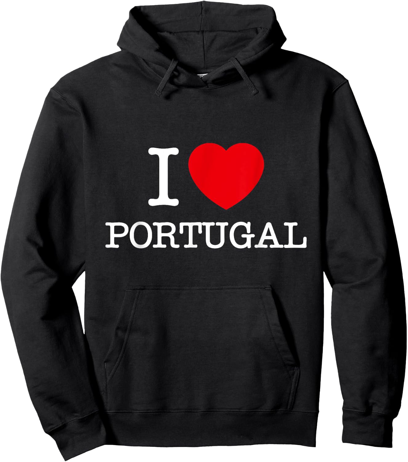 I Love Portugal, Enjoy Cool Portugal Novelty Graphic Designs Hoodie - Hoodie | Black