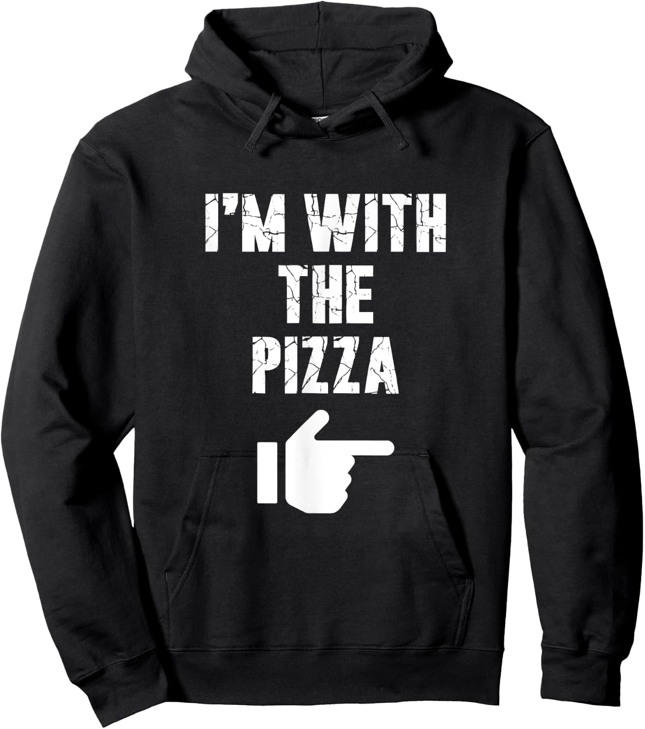 I'm with the Pizza Fun Easy Playful Halloween Costume Hoodie - Hoodie | Black