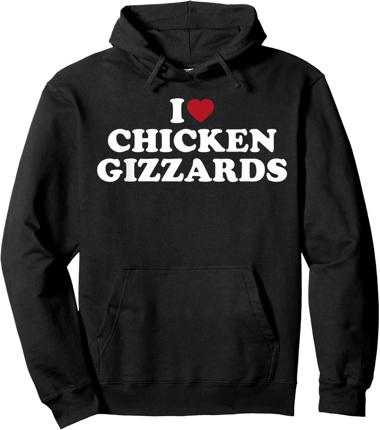 I Love Chicken Gizzards, I Heart Chicken Gizzards Hoodie - Hoodie | Black