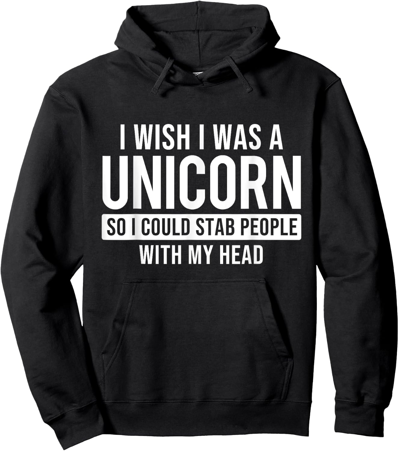 I Wish I Was A Unicorn - Mystical Creature Rainbow Unicorn Hoodie - Hoodie | Black