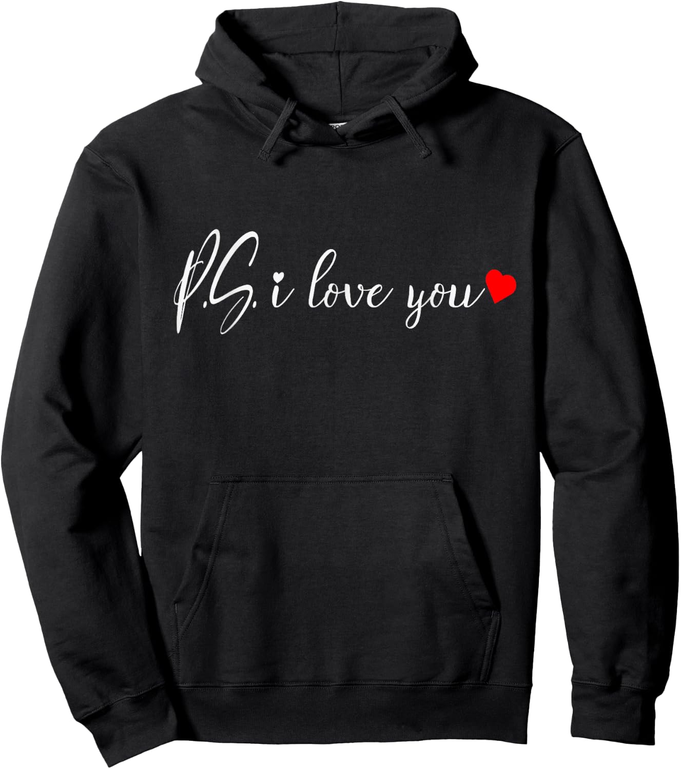 PS I Love You Shirt - Valentines Love , Valentines Couple Hoodie - Hoodie | Black