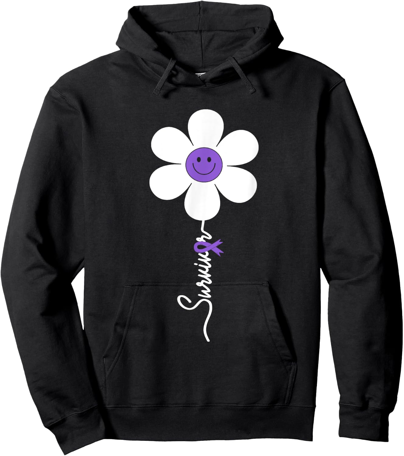Pancreatic Cancer Survivor Women Pancreatic Cancer Awareness Hoodie - Hoodie | Black