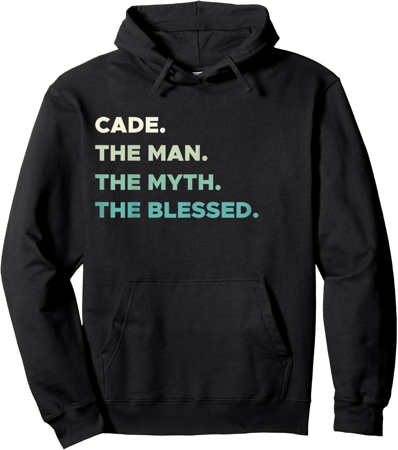 First Name Shirt | CADE - The Man Myth Blessed Christian Hoodie - Hoodie | Black