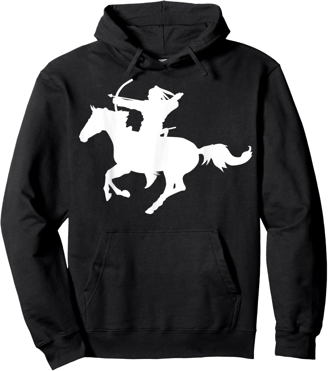 Indigenous Art Archer Horse Rider Southwest Hoodie - Hoodie | Black