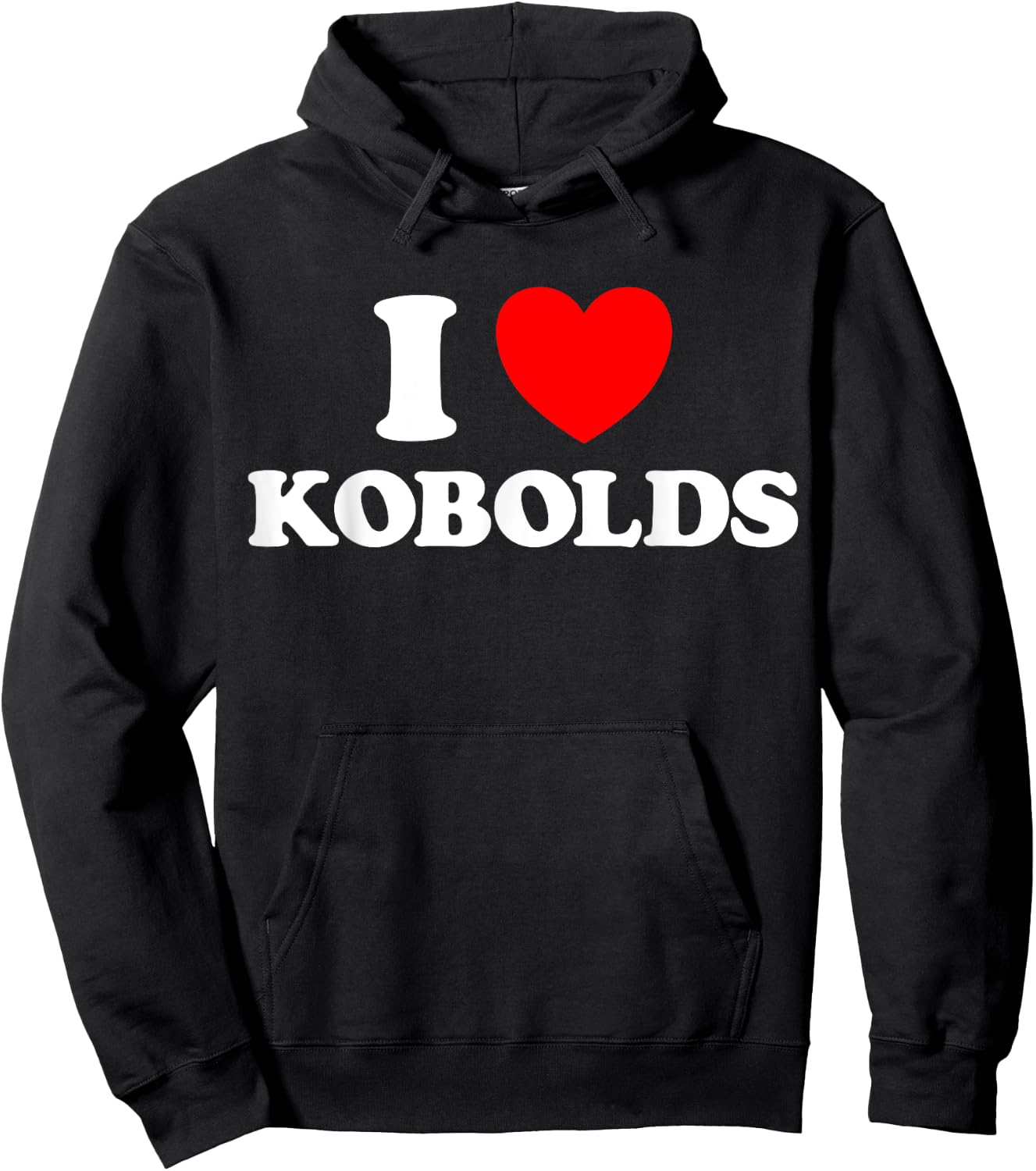 Love Kobolds Funny Cute Fantasy Monster Folklore Goblin Fan Hoodie - Hoodie | Black