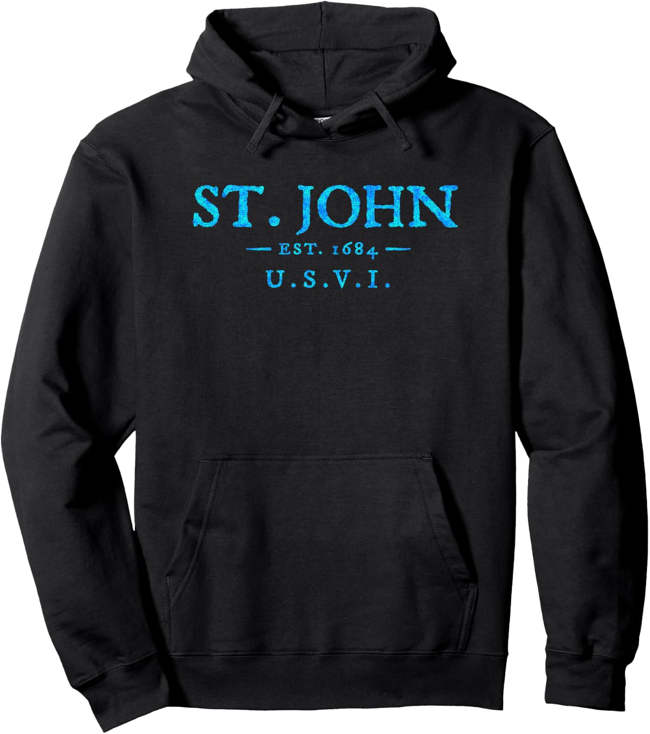 St John USVI Colorful Text Vacation Souvenir Hoodie - Hoodie | Black