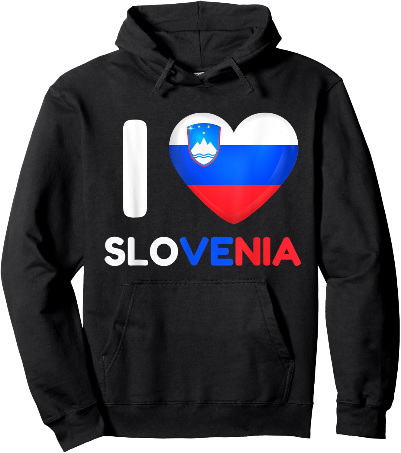 I Love Slovenia Heart Slovene Slovenia Family Travel Hoodie - Hoodie | Black