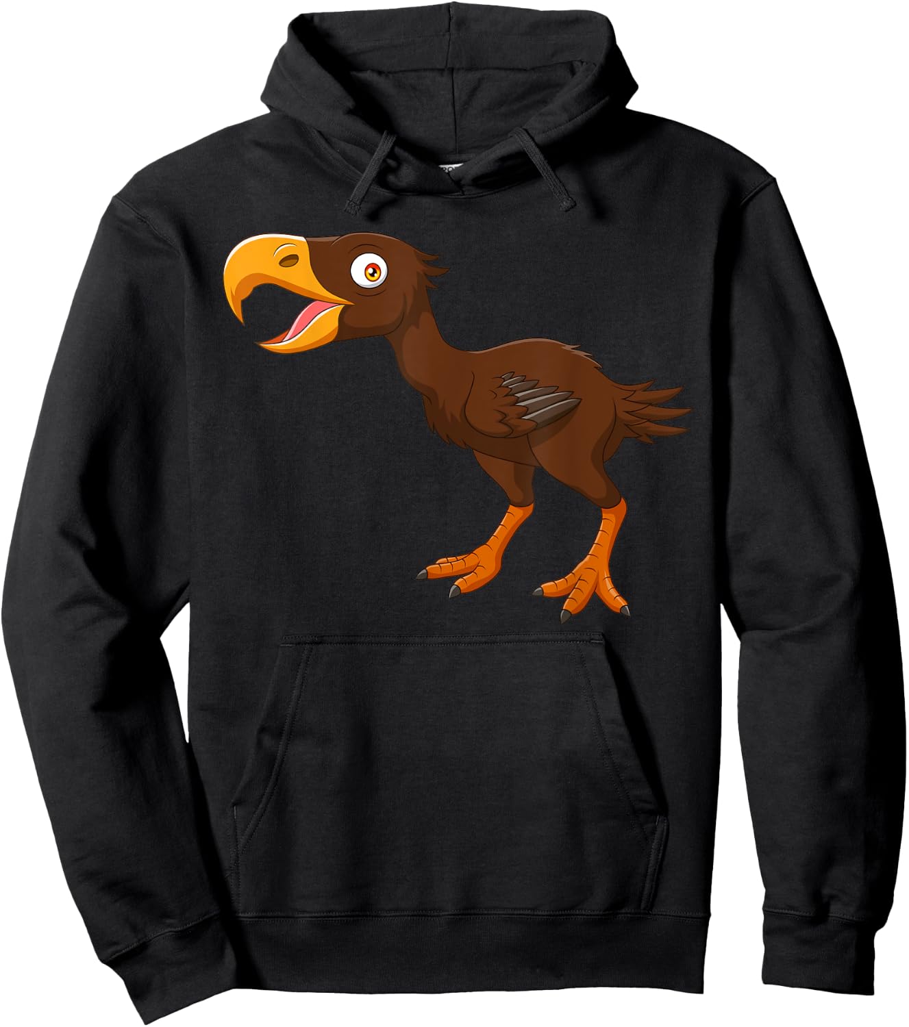 Cute Cartoon Prehistoric Animals Terror Bird For Kids Funny Hoodie - Hoodie | Black