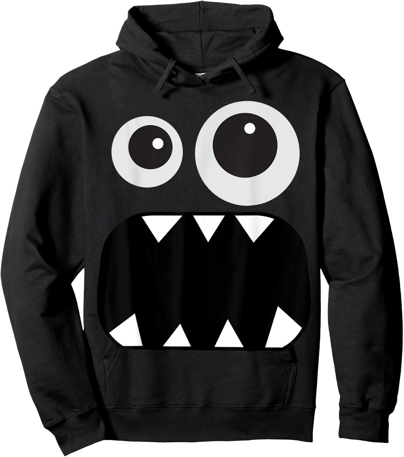 Cute Monster Face Men's Women's Costume Halloween Hoodie - Hoodie | Black