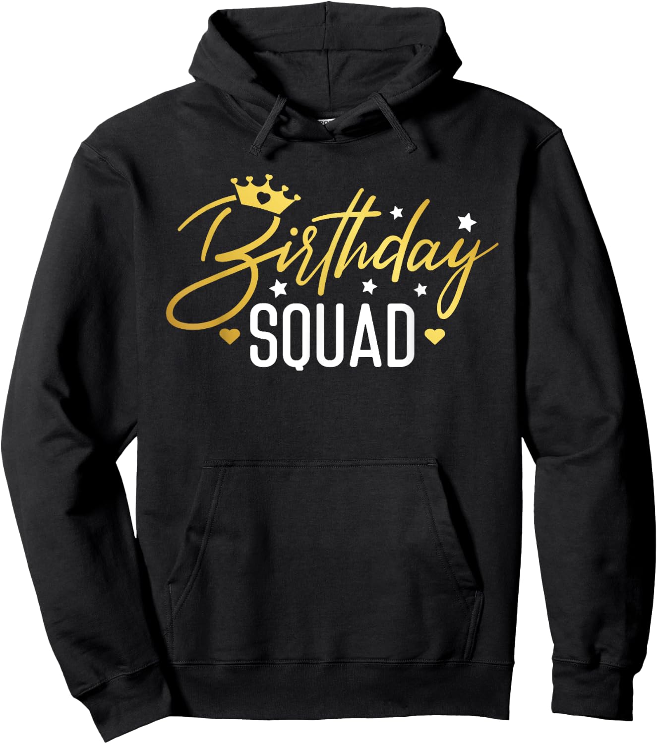 Birthday Squad Funny Birthday Party Team Men Women Kids Crew Hoodie - Hoodie | Black