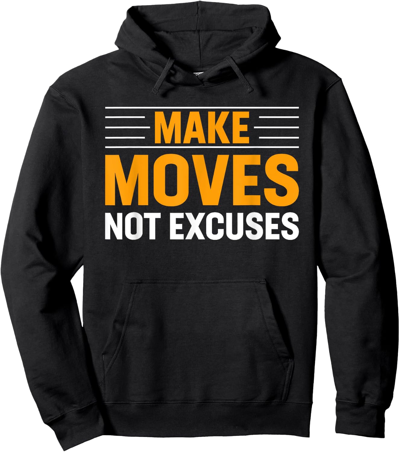 Make-Moves Not Excuses Gym Fitness Motivational Hoodie - Hoodie | Black