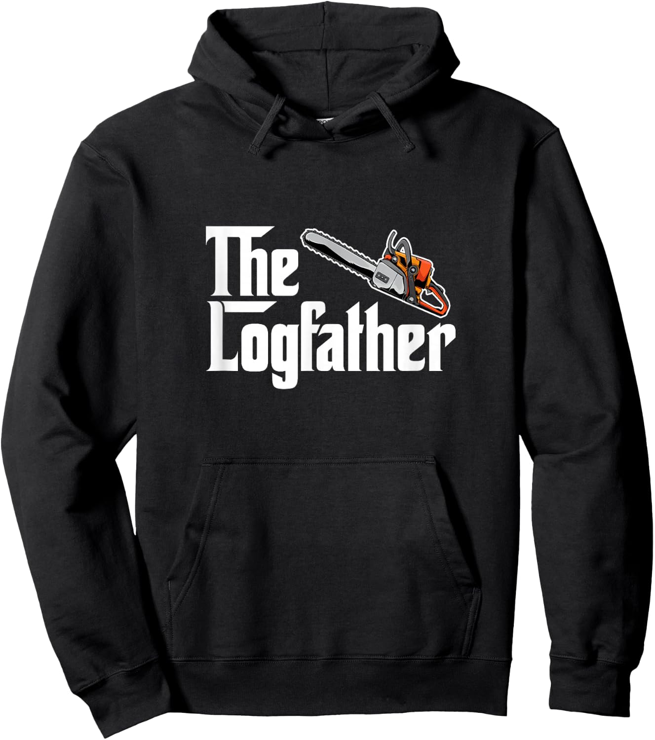 The Log Father Arborist Dad Chainsaw Tree Cutter Logger Hoodie - Hoodie | Black