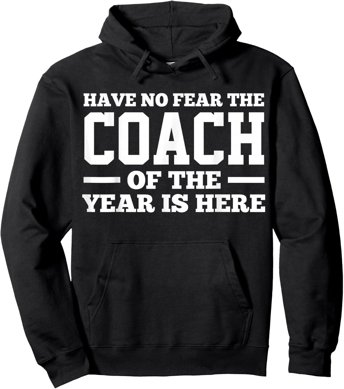 Have No Fear The Coach Of The Year Is Here Dad Coach Funny Hoodie - Hoodie | Black