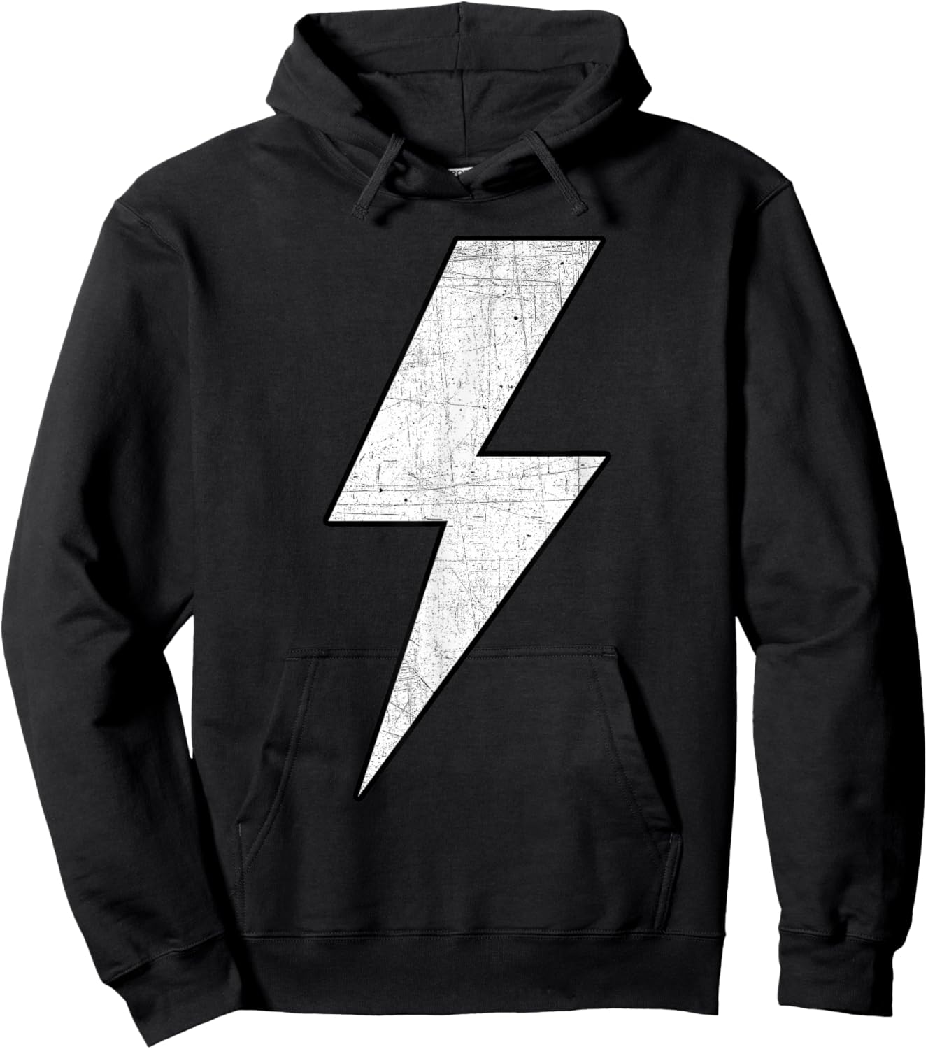 BLACK & WHITE Bolt Lightning Thunderbolt Team Hoodie - Hoodie | Black