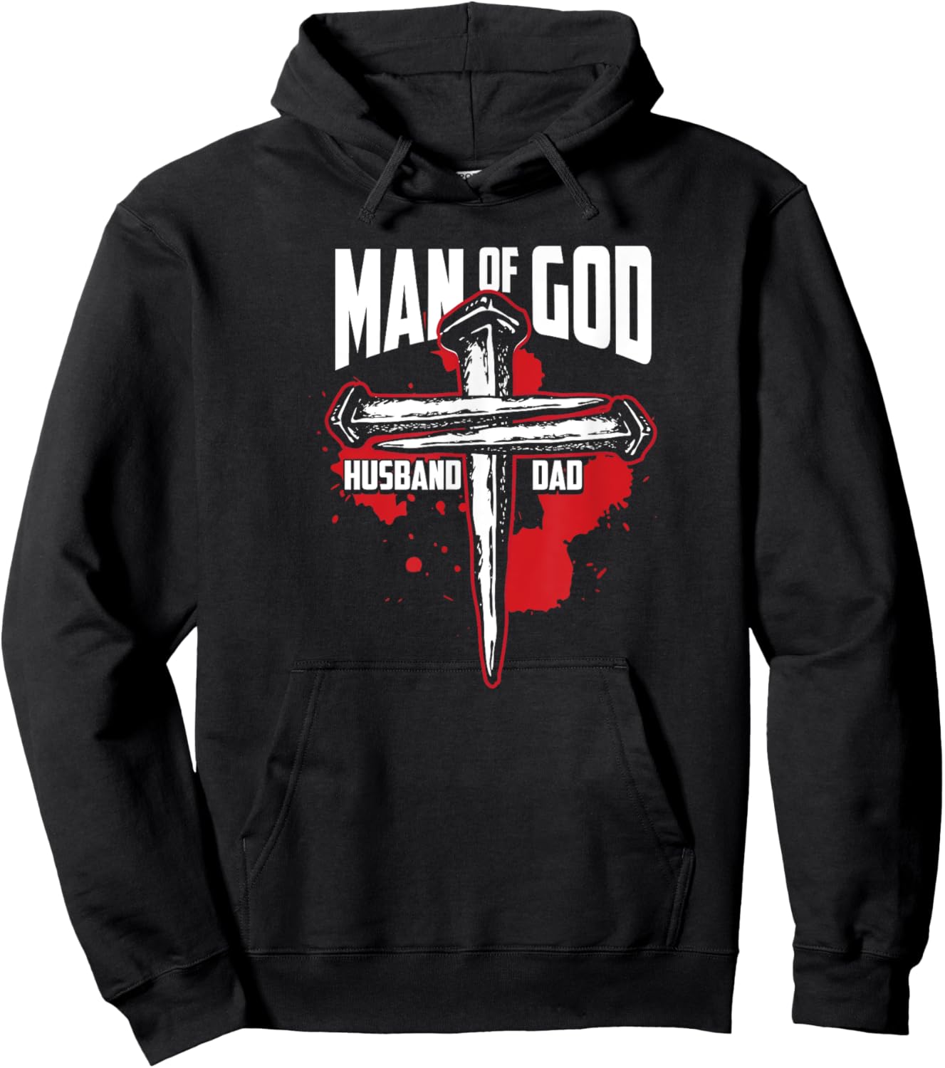 Man Of God Husband Dad Christianity Religion - Christian Dad Hoodie - Hoodie | Black
