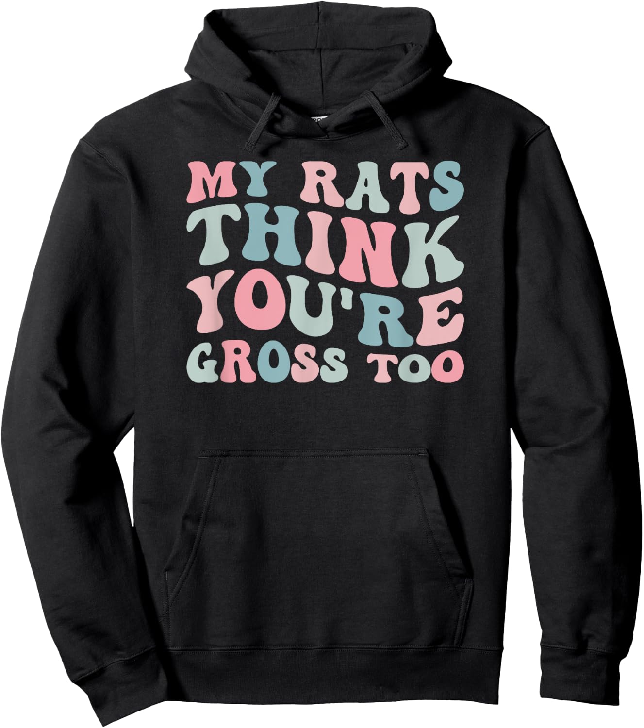 Groovy Rat Mom For Rat Lover Women's Black Rat-Themed Hoodie - Hoodie | Black