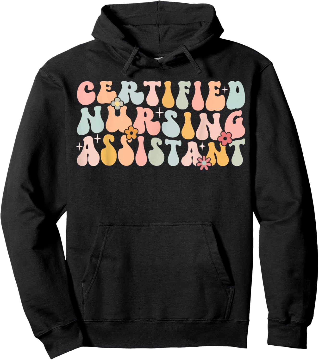 Certified Nursing Assistant Retro CNA Graduation Groovy Hoodie - Hoodie | Black