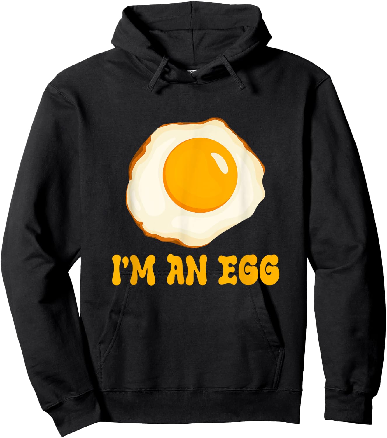 I'm An Egg Costume Funny Halloween Present Fried Egg Costume Hoodie - Hoodie | Black