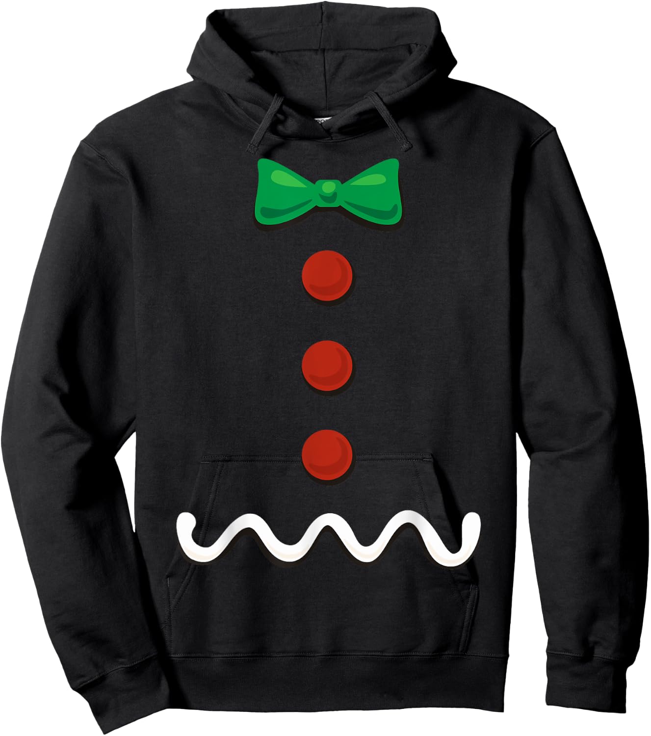 Gingerbread Man Christmas Costume Hoodie - Hoodie | Black