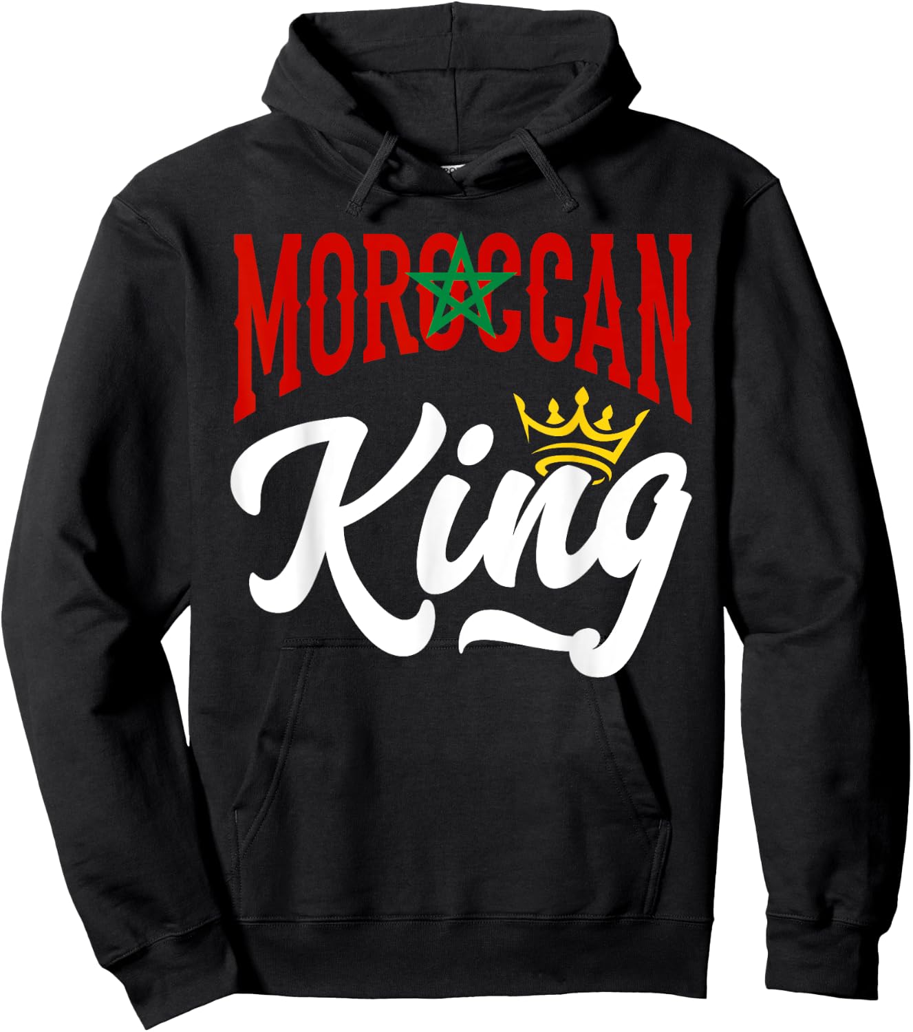Moroccan King Morocco Moroccan Morocco Flag Hoodie - Hoodie | Black