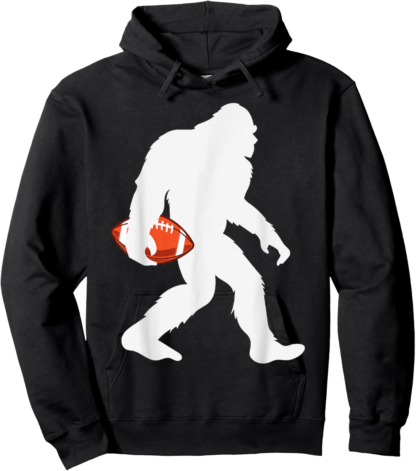 Sasquatchful Girls' -Kids Football-Themed Bigfoot - Black, Small, Short Sleeve Hoodie - Hoodie | Black