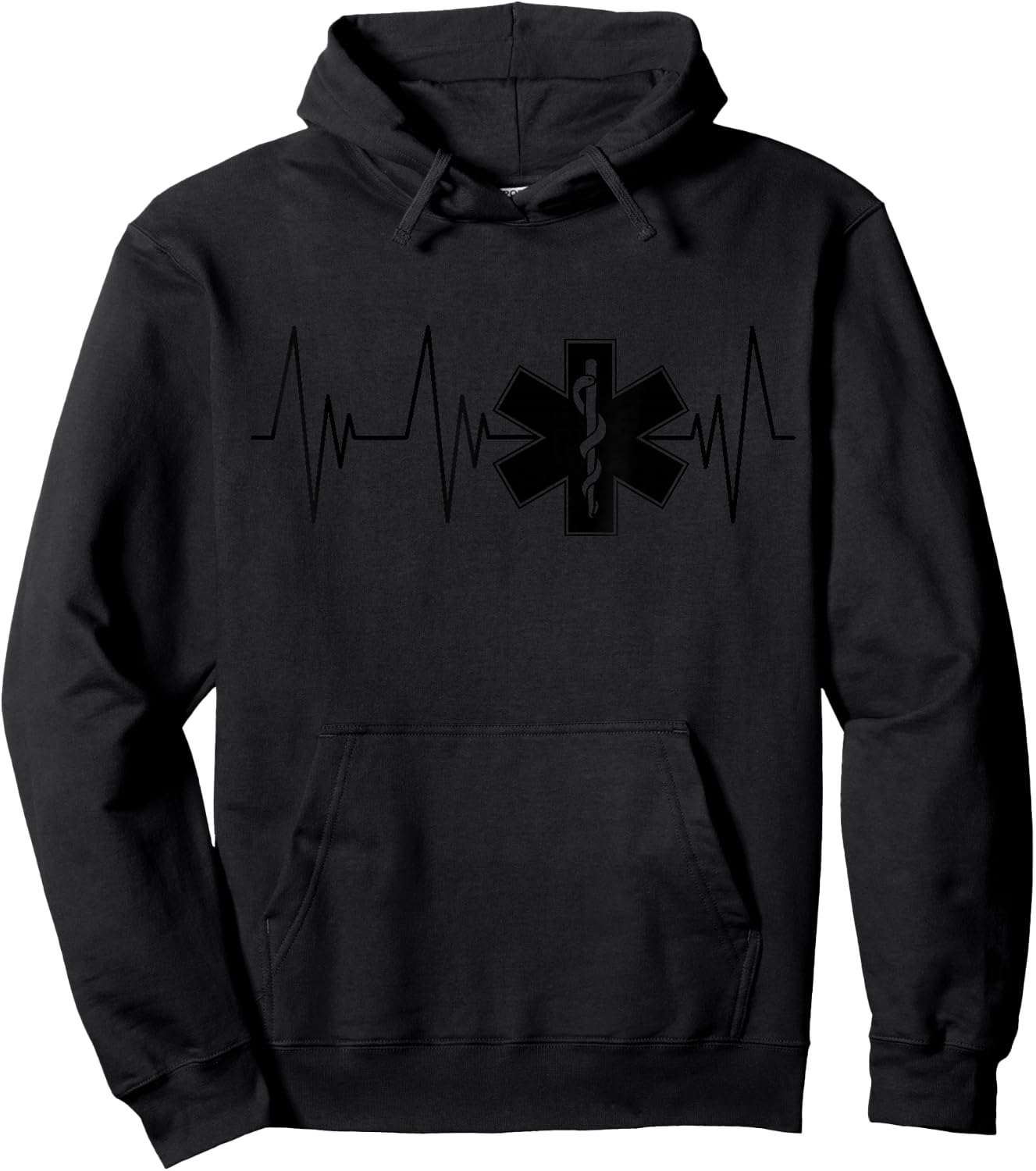 EMT Heartbeat Paramedic EMS Emergency Medical Technician Hoodie - Hoodie | Black