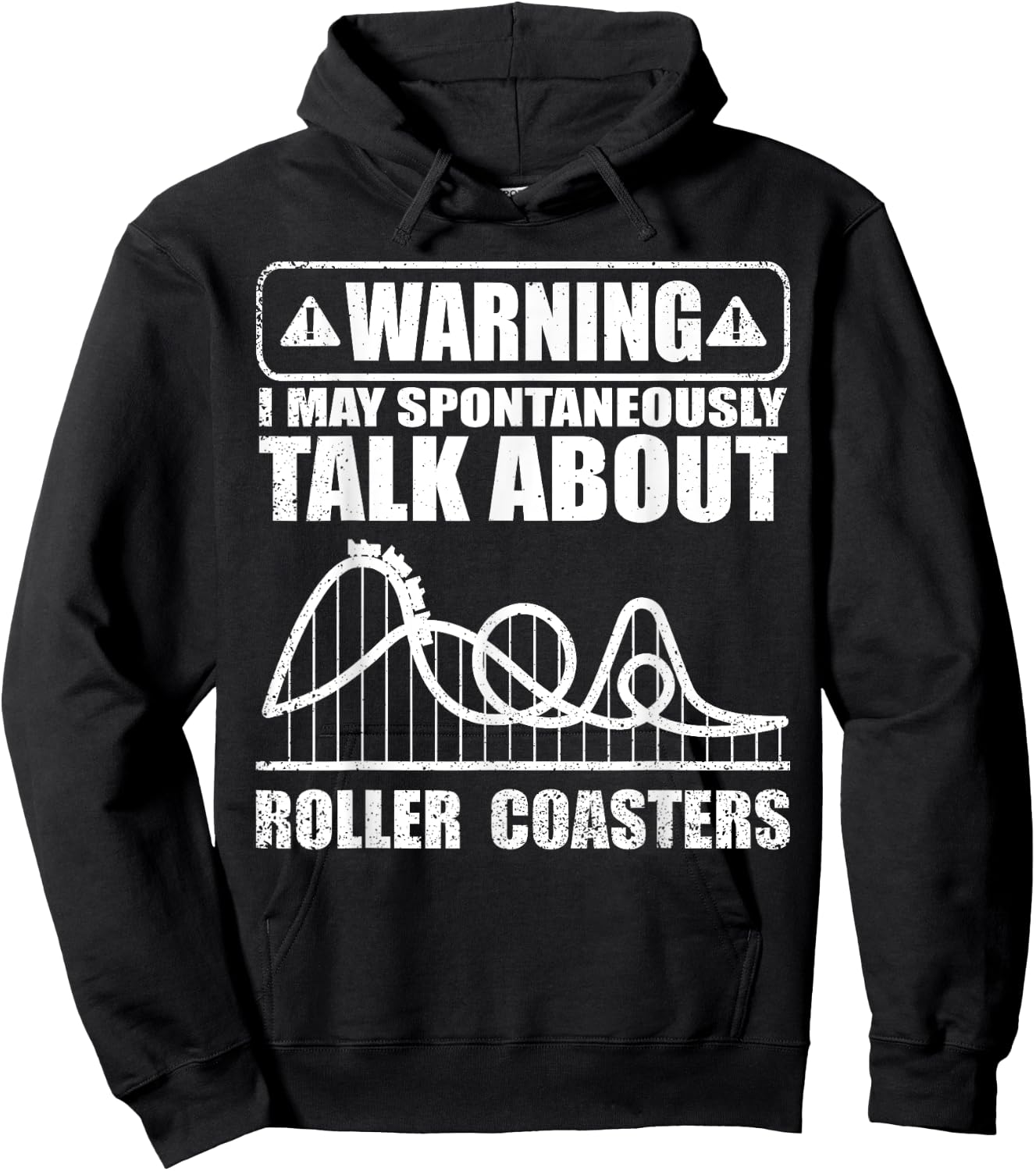 Cute Roller Coaster Women Ride Rollercoaster Lovers Hoodie - Hoodie | Black