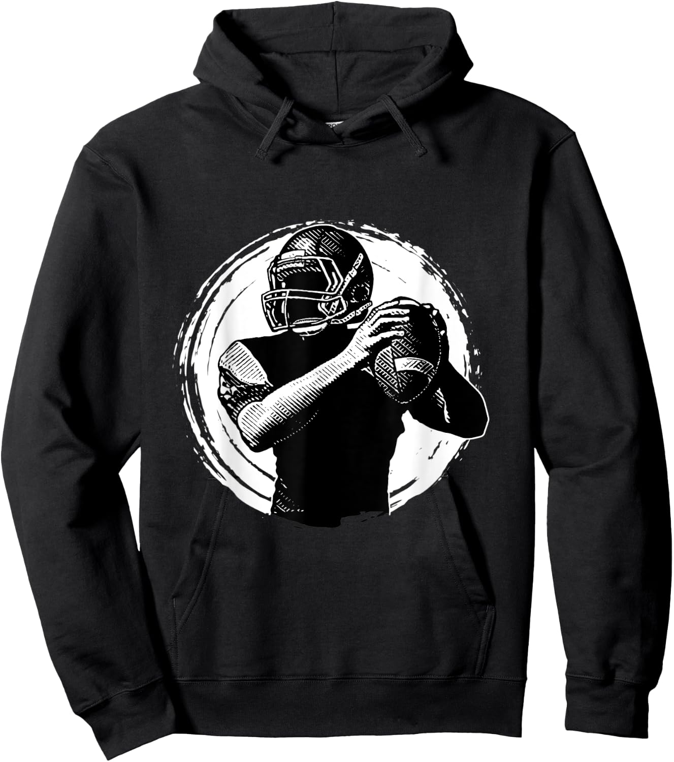 Sports American Football Player Throw Quarterback Hoodie - Hoodie | Black