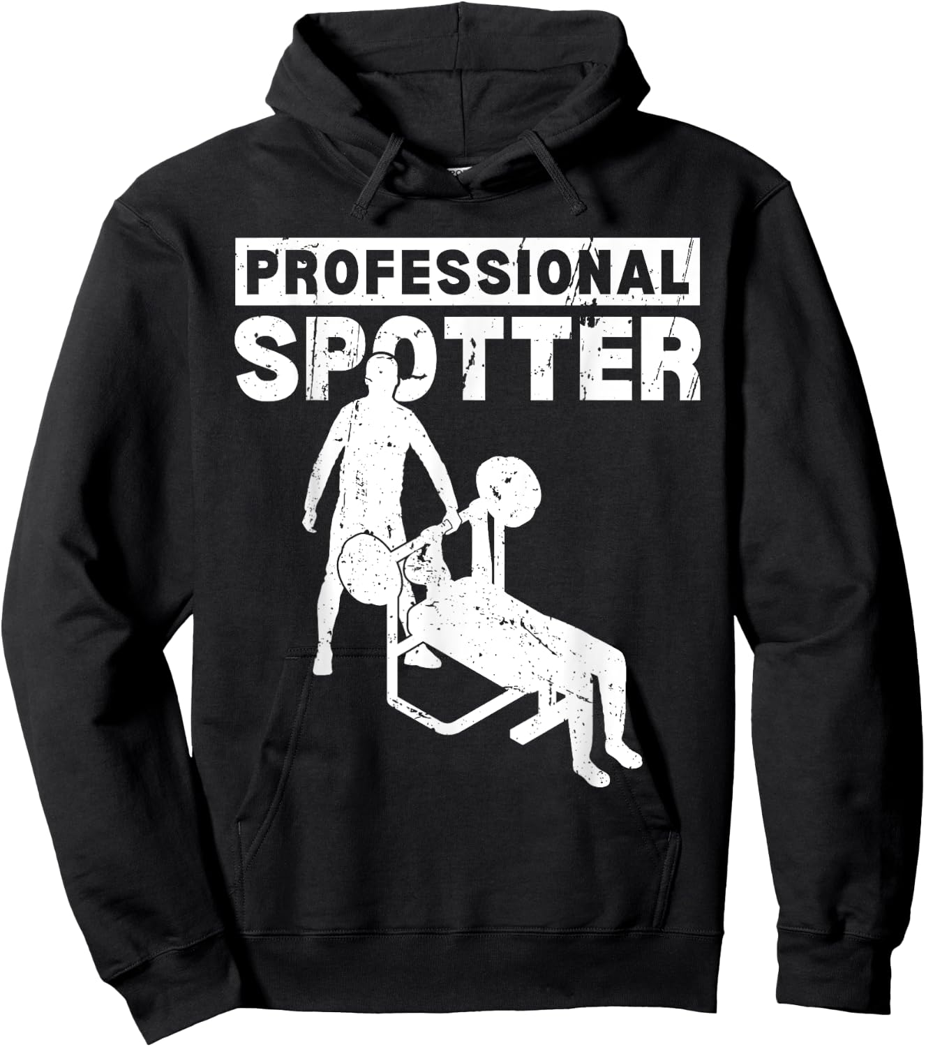 Professional Spotter Bench Squat Spotter Hoodie - Hoodie | Black