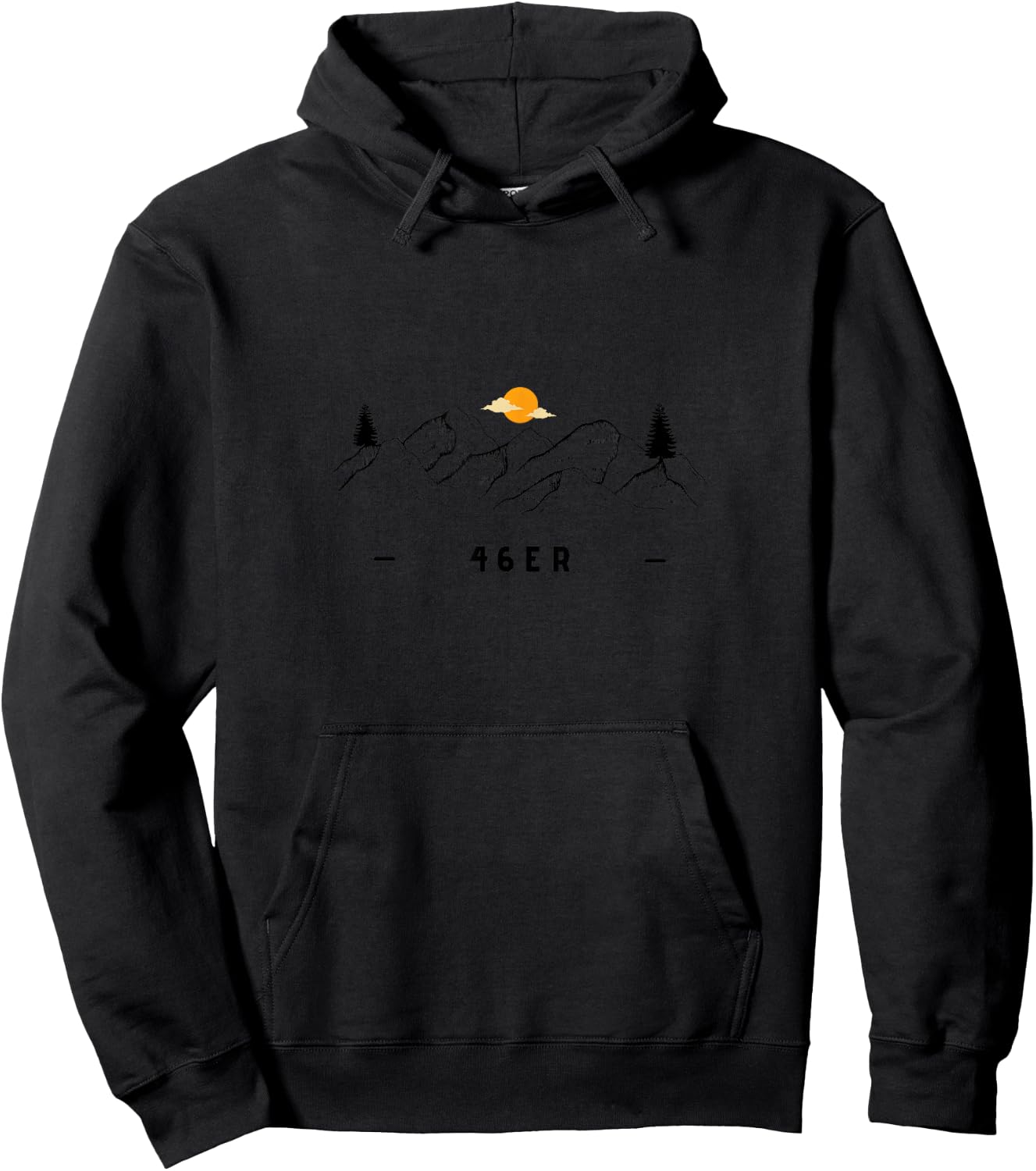 New York Adirondack Mountain 46 Peak Completion - 46er Hoodie - Hoodie | Black