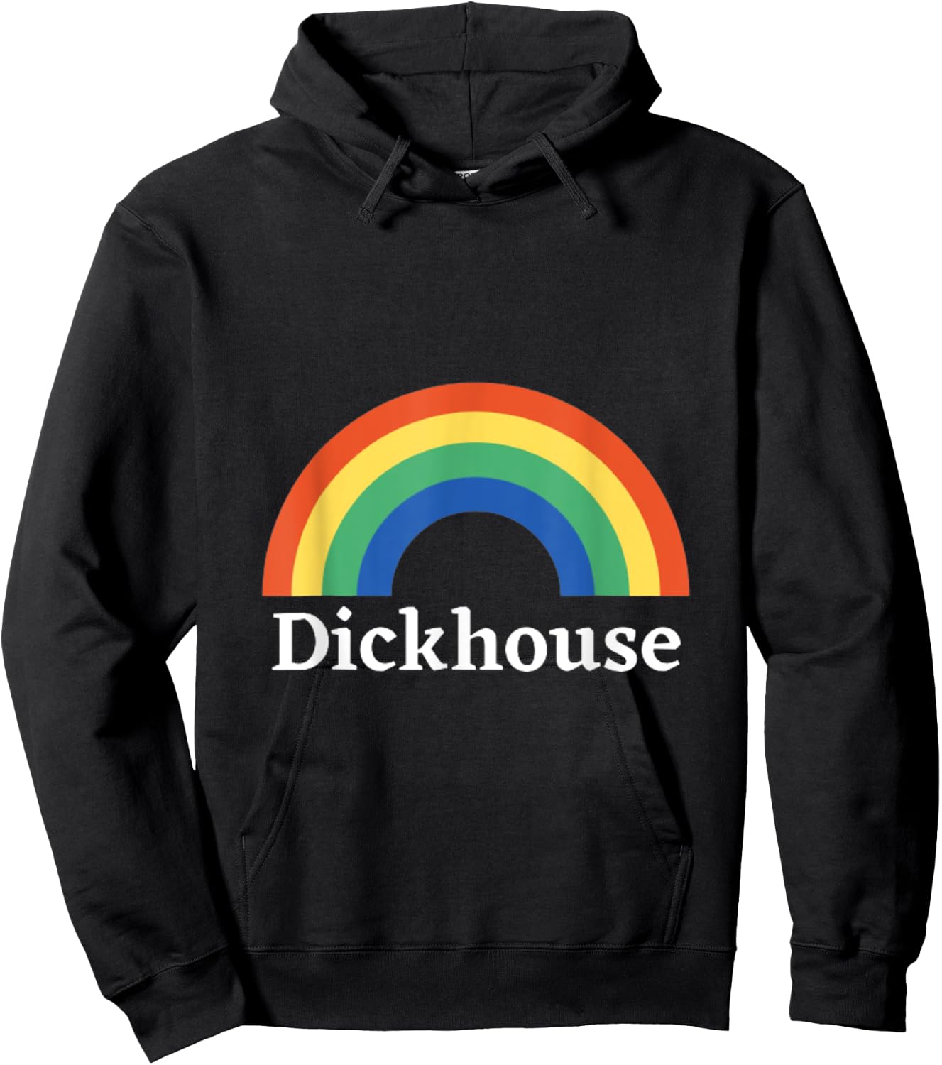 Dickhouse Funny Saying Sarcastic Rainbow Sarcasm Hoodie - Hoodie | Black