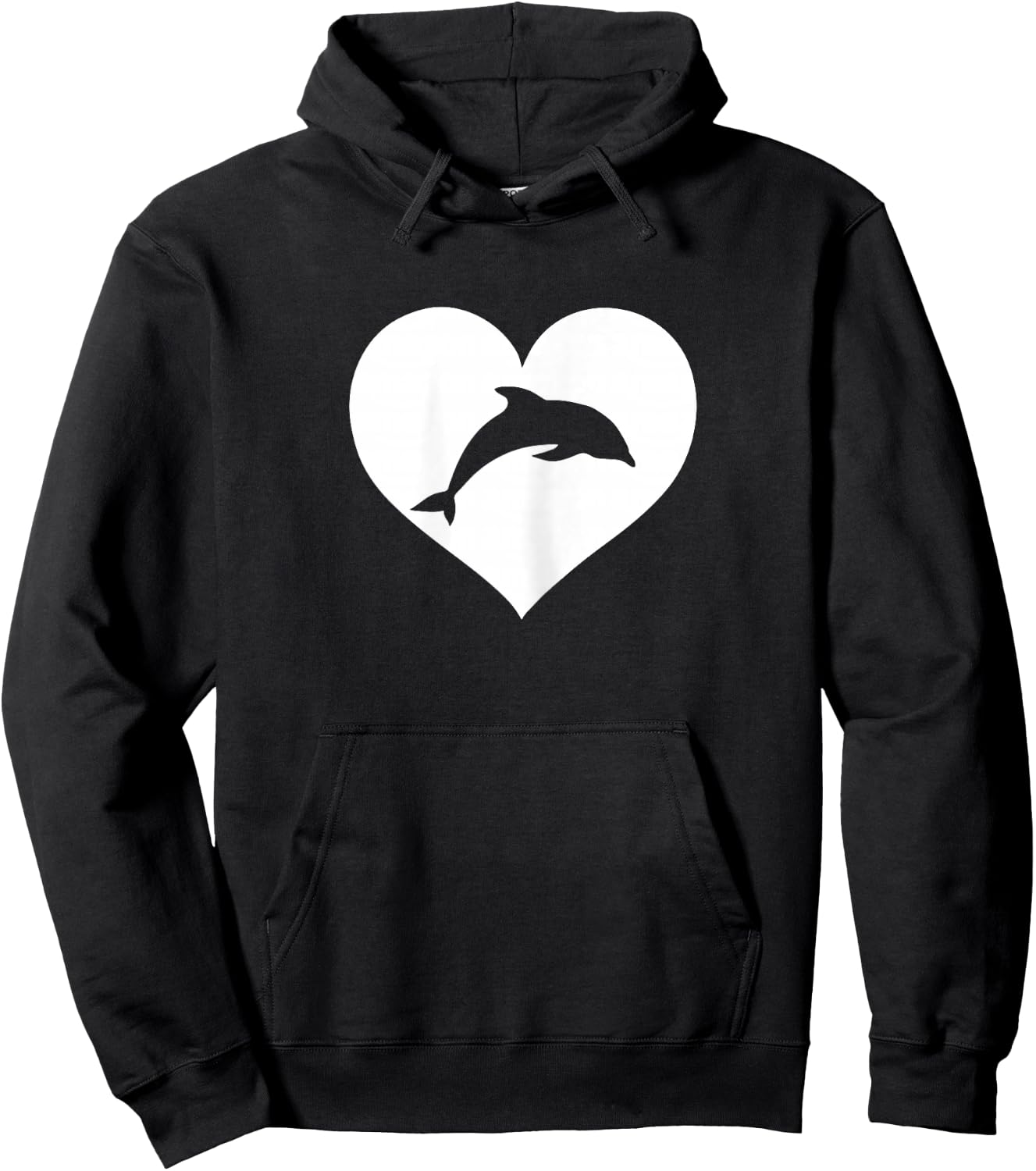 Cute Pink Dolphin Hoodie - Hoodie | Black