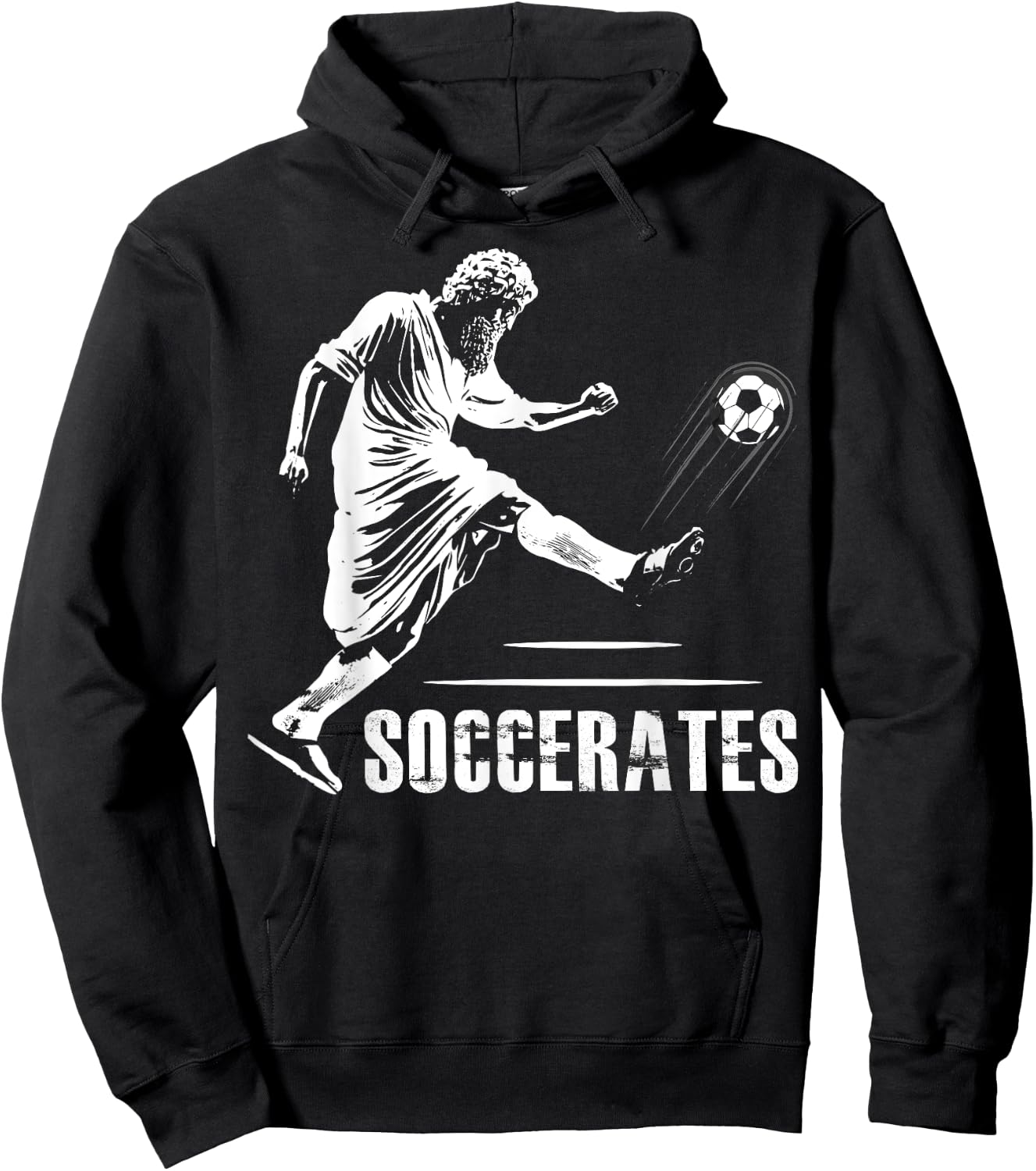 Soccerates Funny Philosophy Theory Soccer Socrates Greek Hoodie - Hoodie | Black